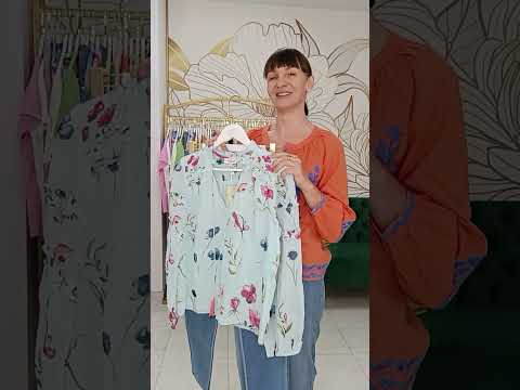 Видео: Французские блузки, трикотажные кофточки, распродажа‼️размеры от нашего 42-56 👍