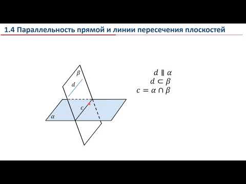 Видео: 01. Параллельность прямой и плоскости