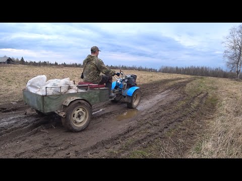 Видео: ЗА ЧАГОЙ НА МОТОБЛОКЕ! ЧАГА - ЭТО СИЛА!!!