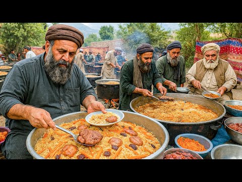 Видео: НЕРЕАЛЬНО! Афганистан готовит 500 кг кабульских пулао на 10 000 человек в огромных кастрюлях 😱🍚