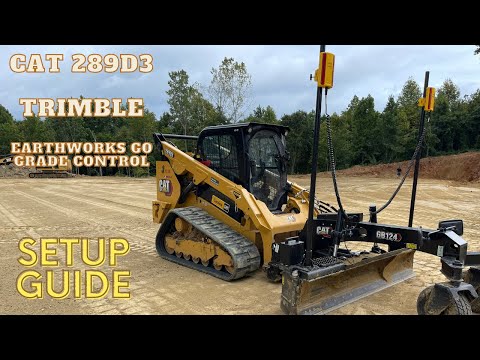 Видео: Грейдер Cat GB124 с системой управления уровнем земли Trimble Earthworks Go