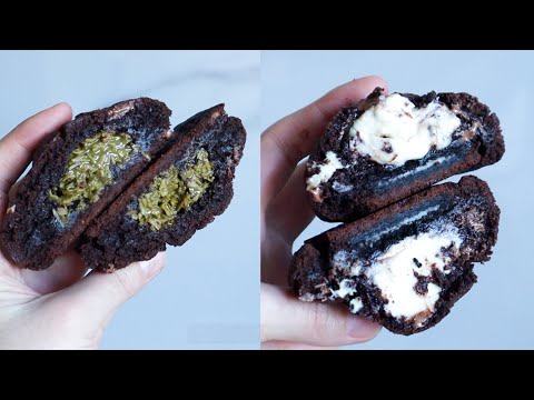 Видео: Печенье NY COOKIES 2 вкуса | Кукис с Дубайской начинкой и чизкейком | how to make dubai chocolate