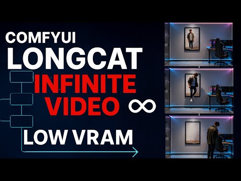 Видео: Рабочий процесс ComfyUI LongCat: создание очень длинного видео (малый объем видеопамяти)