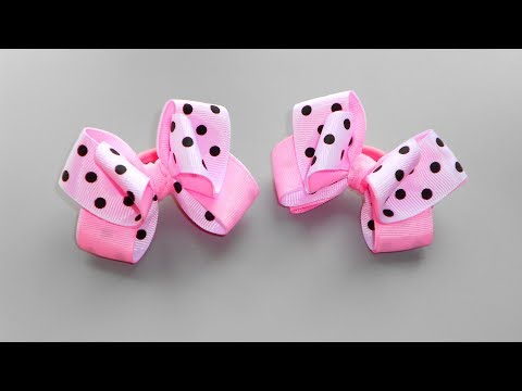 Видео: Бантики из репсовых лент МК Канзаши
