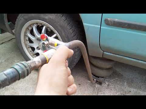 Видео: домкрат пневмо из подушки грузовой машины