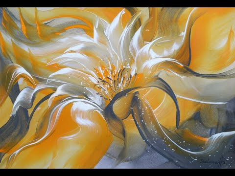 Видео: Abstract with Acrylic paints only 3 colors/Абстракт с Акрилни бои само 3 цвята