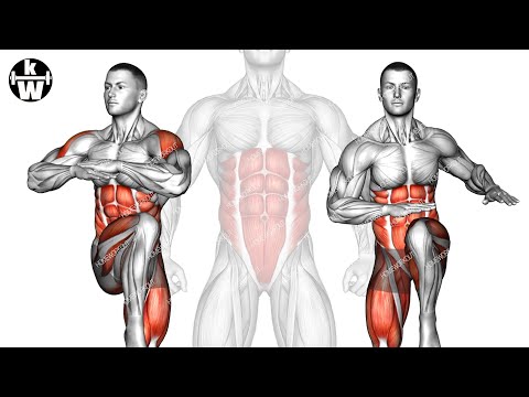 Видео: Короткая тренировка пресса стоя! ➜ Быстро накачайте пресс дома.