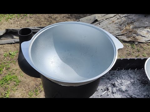 Видео: Самый простой и правильный способ прокаливания нового алюминиевого казана (обжига).