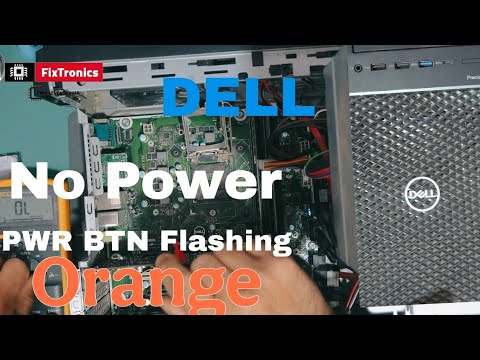 Видео: Dell Precision 3630 Нет питания || Кнопка питания мигает оранжевым