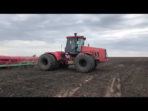 Видео: 23 апреля. Первый день посевной 2019. Трактором К-744р3 и сеялкой СЗП-3,6