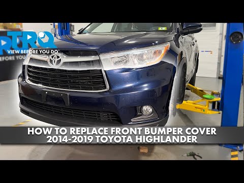 Видео: Как заменить накладку переднего бампера на Toyota Highlander 2014-2019
