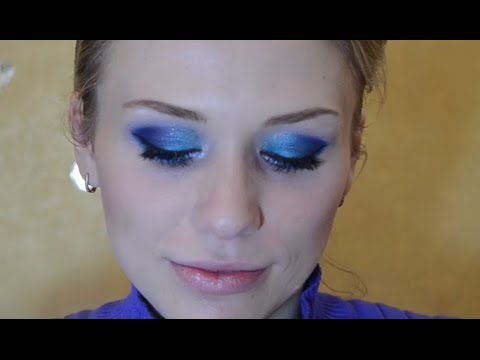 Видео: Макияж СИНИЙ смоки айс - Blue smoky eyes tutorial