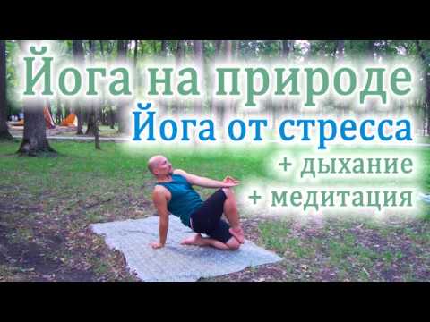 Видео: Йога от стресса, йога для начинающих, йога на природе, йога для новичков, комплекс йоги