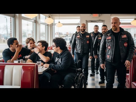 Видео: Хулиганы ударили девушку с инвалидностью в кафе — через час зашли байкеры