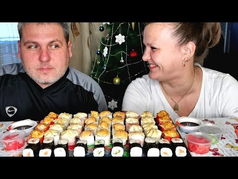 Видео: Мукбанг Роллы Запечённые 🍱/Папа Пробует первый раз