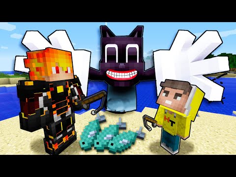 Видео: КАРТУН КЭТ СПАС НАС С КОЛЯНОМ НА РЫБАЛКЕ В МАЙНКРАФТ ! Алексбой Minecraft