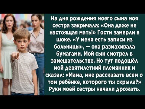 Видео: «На дне рождения сына сестра раскрыла мой самый страшный секрет…»