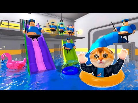 Видео: УБЕГАЮ ИЗ АКВАПАРКА ТЮРЬМЫ БАРРИ В РОБЛОКС! WATERPARK BARRY'S PRISON RUN!