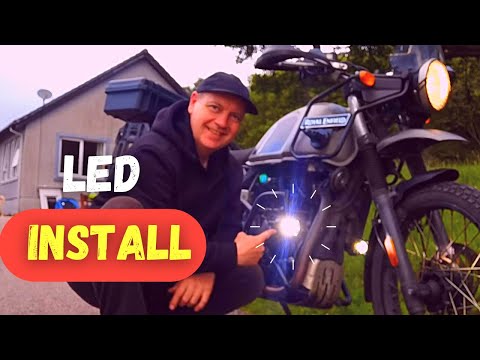 Видео: Недорогие светодиодные фонари для велосипеда - Установка светодиодных прожекторов для мотоциклов ...