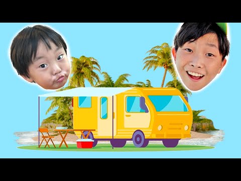 Видео: семейный поход кемпинг автомобиль грузовик для детей Family Trip with Camping Truck for Kids