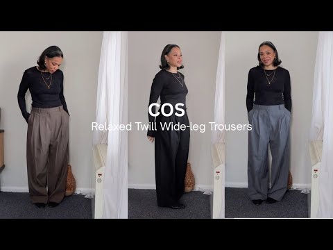 Видео: Широкие брюки COS Relaxed Twill | Обзор