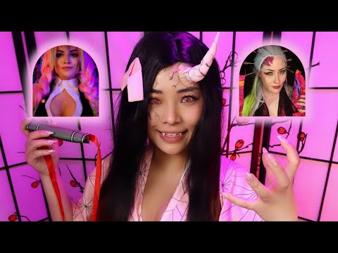 Видео: Незуко и Мицури спасают тебя от лап Даки | ASMR-коллаборация Ultimate Demon Slayer