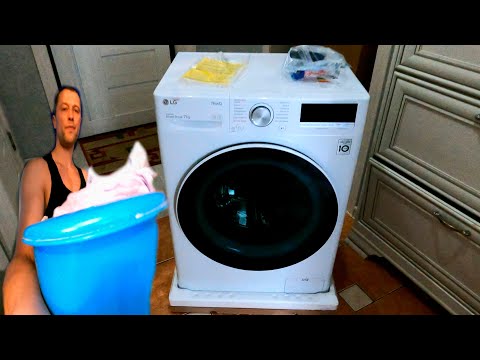Видео: Большая стирка/Стиральная машина LG F2V5HS0W/установка и ТЕСТ/#LGF2V5HS0W