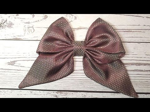 Видео: Бант из ткани за 5 минут: как сшить просто и быстро / Fabric hair bow pattern