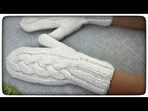 Видео: Детские варежки спицами. Палец индийским клином. Подробный мастер-класс.