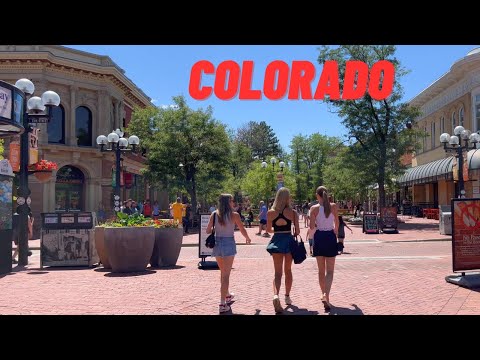 Видео: Торговый центр Walking Pearl Street в Боулдере, Колорадо