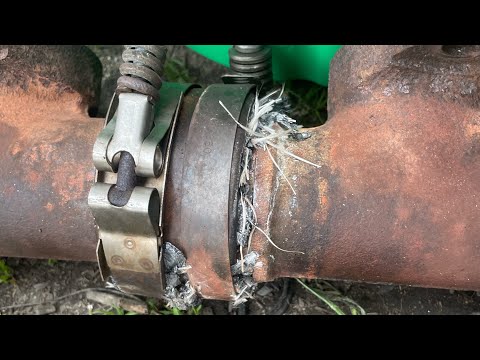 Видео: Установка комплекта соединений на выпускной коллектор из 3 частей на CAT 6NZ#diy #howto #caterpil...