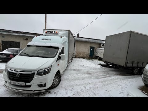 Видео: Долгий рейс на Мск, первый снег ❄️🚛💨