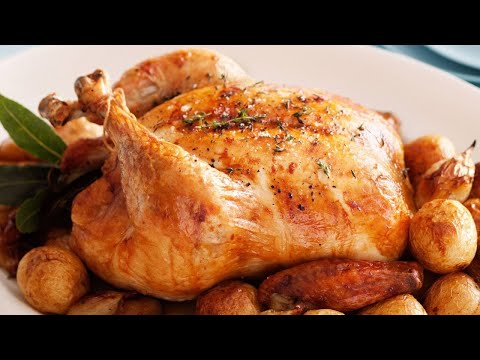 Видео: ВМЕСТО УТКИ... КУРИЦА ЗАПЕЧЁННАЯ С ГРИБАМИ И КАРТОШКА ПО- ДЕРЕВЕНСКИ