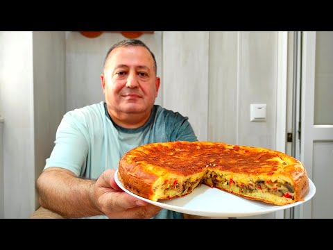 Видео: ПИРОГ на Сковороде с Сочной Начинкой! Вкуснее Пиццы в 100 раз!