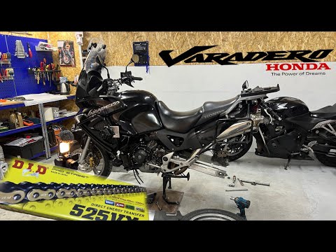 Видео: Замена цепи и звёзд на мотоцикле Honda Varadero XL1000V