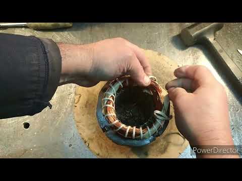 Видео: Ремонт,перемотка 1 Ф электродвигателя , с компрессора ( 3 часть)