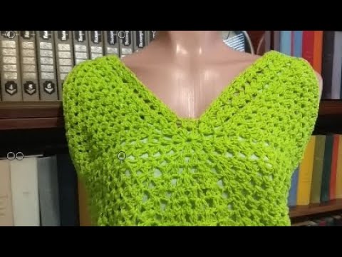 Видео: Летний топ от шестиугольника