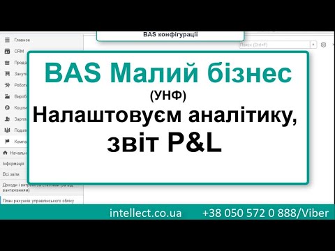 Видео: BAS Малий бізнес. Аналітика, звіт P&L