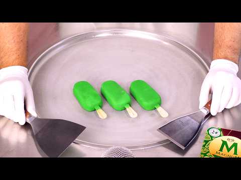 Видео: АСМР | Как приготовить Green Magnum Classics — роллы с мороженым | Сытно и вкусно (без разговоров)