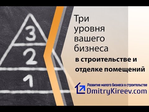 Видео: Развитие небольшой строительной фирмы: №3 (три уровня вашего бизнеса)