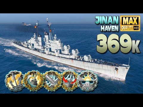 Видео: крейсер Jinan: Последняя надежда на карте Haven - World of Warships
