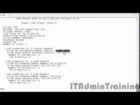 Видео: 2  OSPF База данных LSDB at a glance