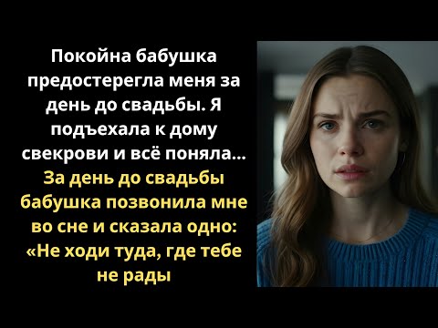 Видео: Покойная бабушка предостерегла меня за день до свадьбы. Я подъехала к дому свекрови и всё поняла..»