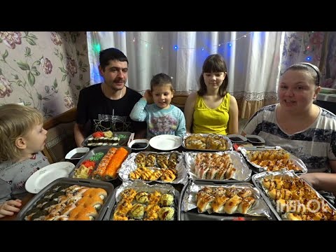 Видео: мукбанг роллы, новая доставка 🤤👍🔥