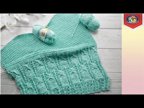 Видео: Летняя футболка спицами. Часть 1