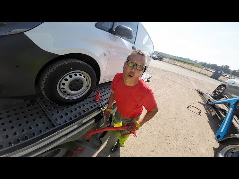 Видео: Немец в шоке от моего автовоза! Эта загрузка автовоза заставила меня понервничать! Есть ПРОБЛЕМА!