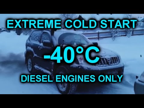 Видео: EXTREME DIESEL COLD START compilation | -40*C | s.2 ep.44 | Запуск дизельного двигателя в мороз -40