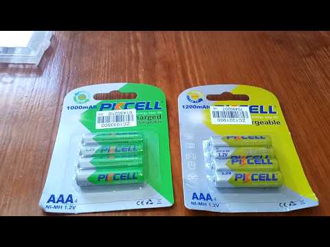 Видео: Аккумулторы PKcell AAA 1200mah vs  1000mah. Токи разряда. Саморазряд за 2 месяца.