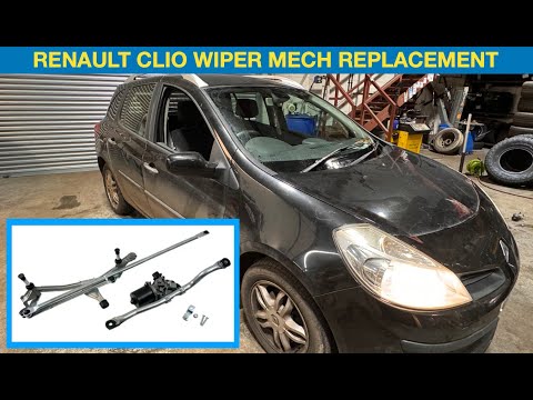 Видео: Замена механизма и мотора стеклоочистителя Renault Clio 2008 года