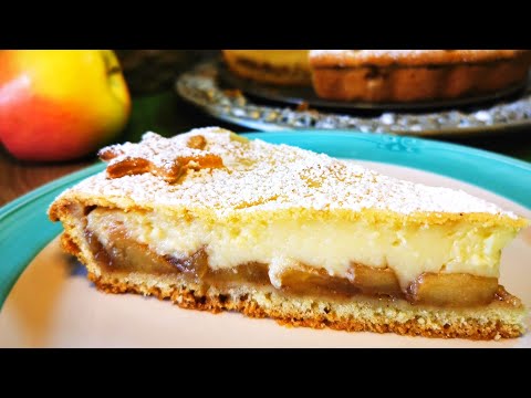 Видео: Разкошен ябълков пай🍏  (кростата) с вкусен яйчен крем. Италианска кухня.